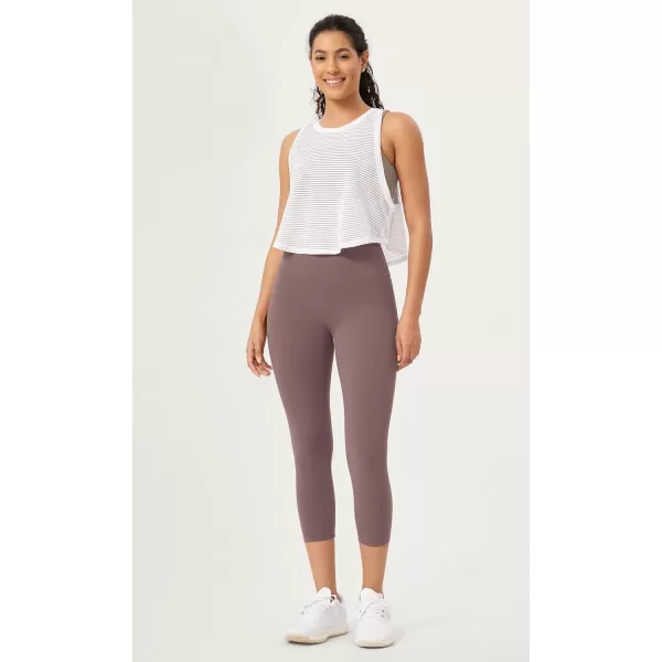 ODODOS ODCLOUD 2Pack Buttery Soft Lounge Yoga Leggings for Women 23quot  25quot 28quot High Waist Yoga PantsBlackpurple Taupe