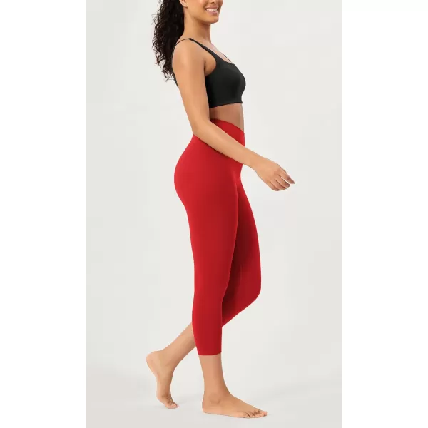 ODODOS ODCLOUD 2Pack Buttery Soft Lounge Yoga Leggings for Women 23quot  25quot 28quot High Waist Yoga PantsBlackred