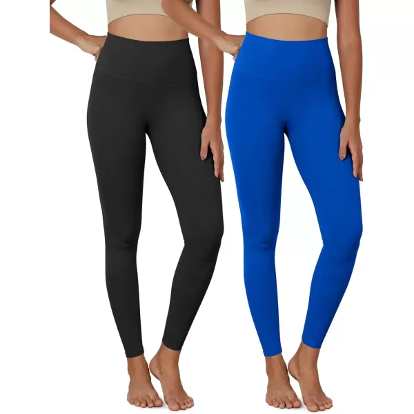 ODODOS ODCLOUD 2Pack Buttery Soft Lounge Yoga Leggings for Women 23quot  25quot 28quot High Waist Yoga PantsBlackroyal Blue