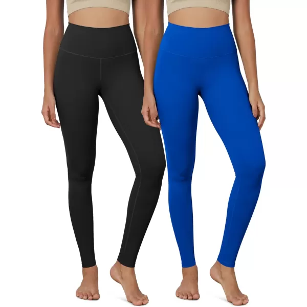 ODODOS ODCLOUD 2Pack Buttery Soft Lounge Yoga Leggings for Women 23quot  25quot 28quot High Waist Yoga PantsBlackroyal Blue