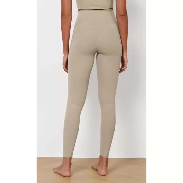ODODOS ODCLOUD 2Pack Buttery Soft Lounge Yoga Leggings for Women 23quot  25quot 28quot High Waist Yoga PantsBlackshaker Beige
