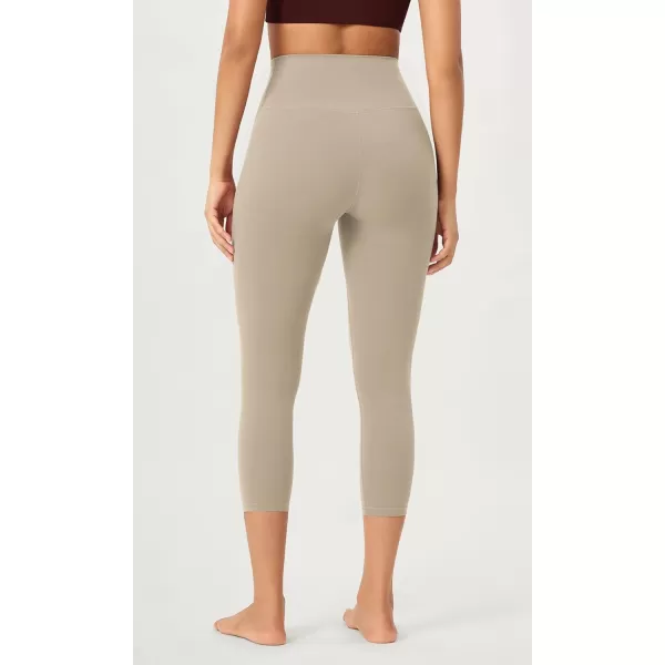 ODODOS ODCLOUD 2Pack Buttery Soft Lounge Yoga Leggings for Women 23quot  25quot 28quot High Waist Yoga PantsBlackshaker Beige