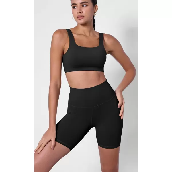 ODODOS ODCLOUD 2Pack Lounge Yoga Shorts for Women 4quot  6quot  8quot 10quot High Waist Buttery Soft Biker Shorts1blackblack