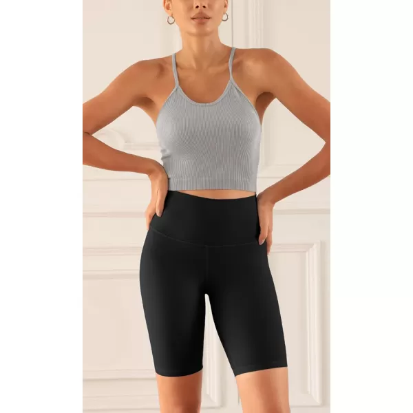 ODODOS ODCLOUD 2Pack Lounge Yoga Shorts for Women 4quot  6quot  8quot 10quot High Waist Buttery Soft Biker Shorts1blackblack