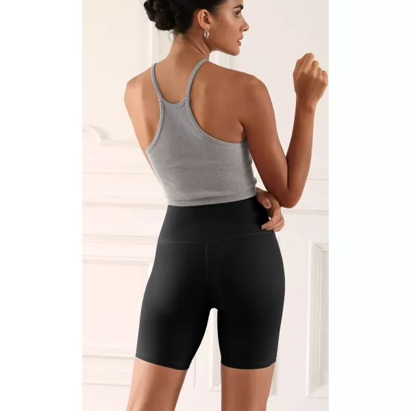 ODODOS ODCLOUD 2Pack Lounge Yoga Shorts for Women 4quot  6quot  8quot 10quot High Waist Buttery Soft Biker Shorts1blackblack