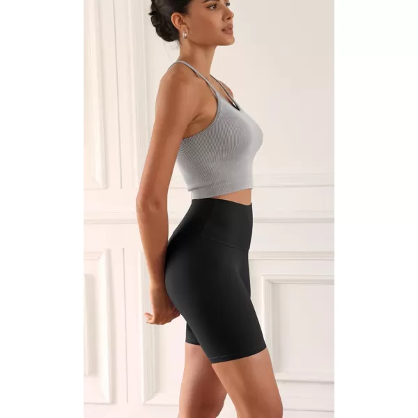 ODODOS ODCLOUD 2Pack Lounge Yoga Shorts for Women 4quot  6quot  8quot 10quot High Waist Buttery Soft Biker Shorts1blackblack