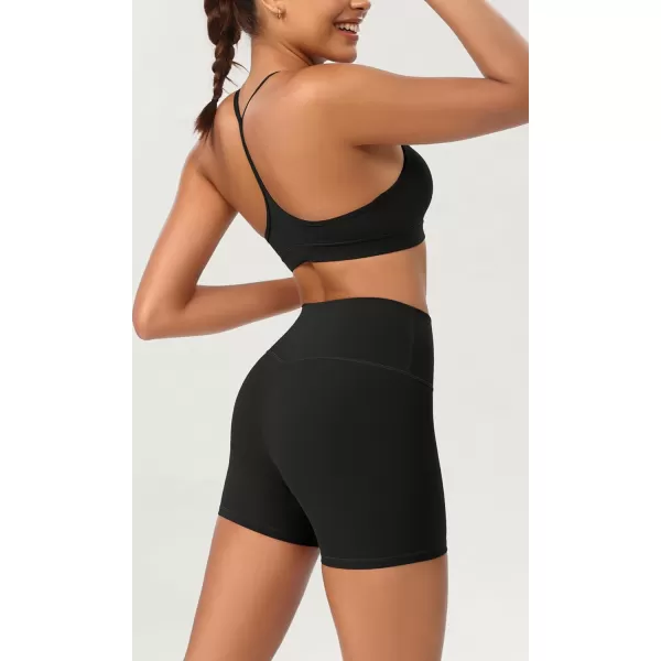 ODODOS ODCLOUD 2Pack Lounge Yoga Shorts for Women 4quot  6quot  8quot 10quot High Waist Buttery Soft Biker Shorts1blackblack