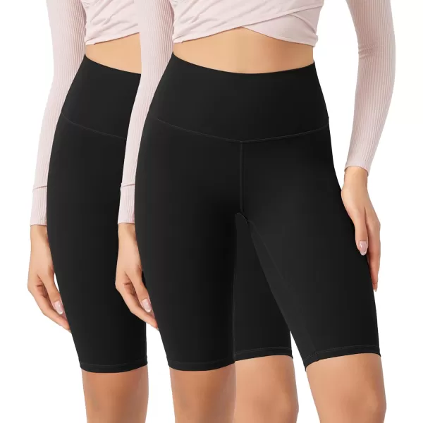 ODODOS ODCLOUD 2Pack Lounge Yoga Shorts for Women 4quot  6quot  8quot 10quot High Waist Buttery Soft Biker Shorts1blackblack