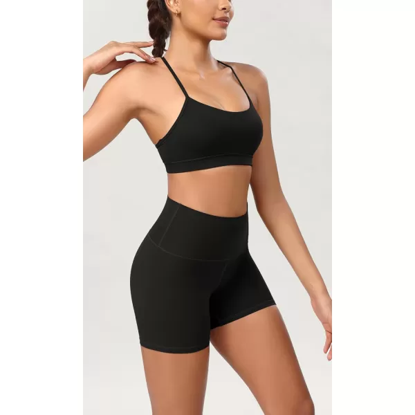 ODODOS ODCLOUD 2Pack Lounge Yoga Shorts for Women 4quot  6quot  8quot 10quot High Waist Buttery Soft Biker Shorts1blackblack