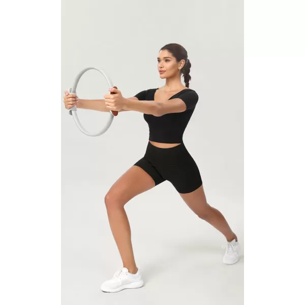 ODODOS ODCLOUD 2Pack Lounge Yoga Shorts for Women 4quot  6quot  8quot 10quot High Waist Buttery Soft Biker Shorts1blackblack