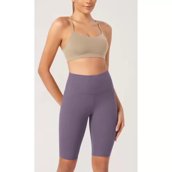 ODODOS ODCLOUD 2Pack Lounge Yoga Shorts for Women 4quot  6quot  8quot 10quot High Waist Buttery Soft Biker ShortsBlackash Violet