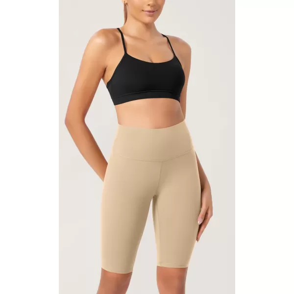 ODODOS ODCLOUD 2Pack Lounge Yoga Shorts for Women 4quot  6quot  8quot 10quot High Waist Buttery Soft Biker ShortsBlackbeige