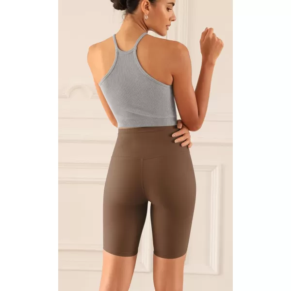 ODODOS ODCLOUD 2Pack Lounge Yoga Shorts for Women 4quot  6quot  8quot 10quot High Waist Buttery Soft Biker ShortsBlackbrunette