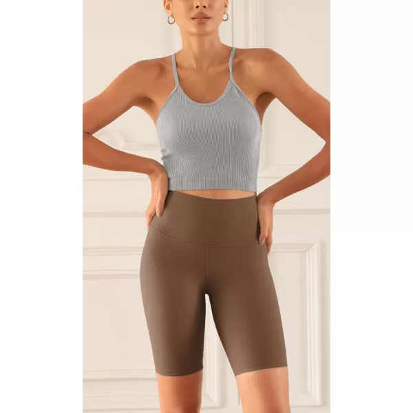 ODODOS ODCLOUD 2Pack Lounge Yoga Shorts for Women 4quot  6quot  8quot 10quot High Waist Buttery Soft Biker ShortsBlackbrunette