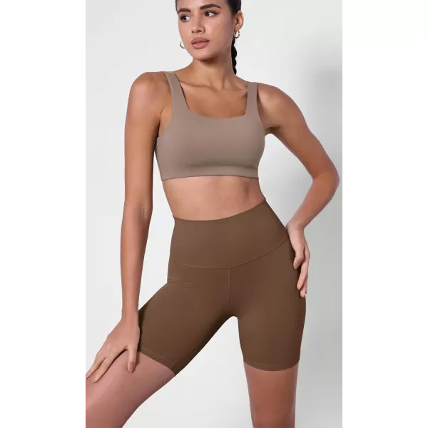 ODODOS ODCLOUD 2Pack Lounge Yoga Shorts for Women 4quot  6quot  8quot 10quot High Waist Buttery Soft Biker ShortsBlackbrunette