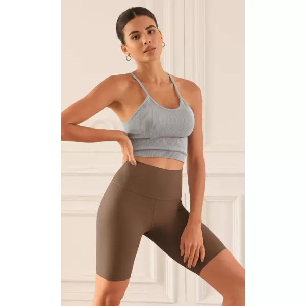 ODODOS ODCLOUD 2Pack Lounge Yoga Shorts for Women 4quot  6quot  8quot 10quot High Waist Buttery Soft Biker ShortsBlackbrunette