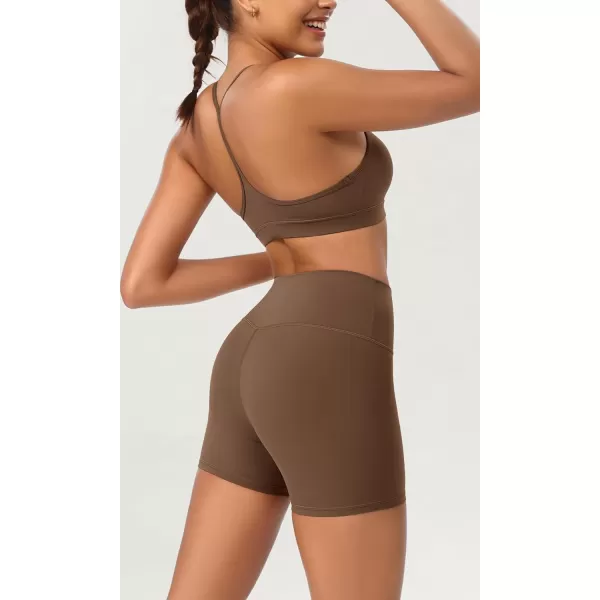 ODODOS ODCLOUD 2Pack Lounge Yoga Shorts for Women 4quot  6quot  8quot 10quot High Waist Buttery Soft Biker ShortsBlackbrunette