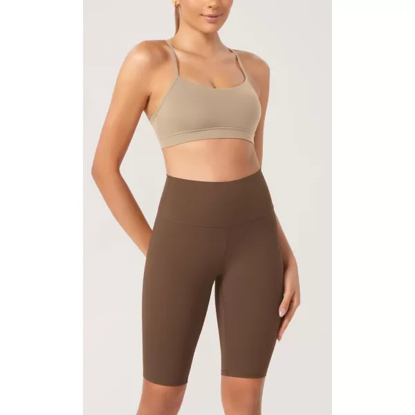 ODODOS ODCLOUD 2Pack Lounge Yoga Shorts for Women 4quot  6quot  8quot 10quot High Waist Buttery Soft Biker ShortsBlackbrunette