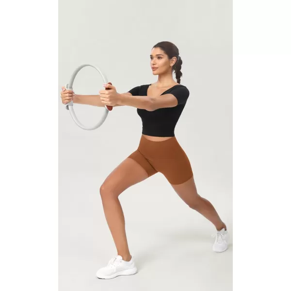 ODODOS ODCLOUD 2Pack Lounge Yoga Shorts for Women 4quot  6quot  8quot 10quot High Waist Buttery Soft Biker ShortsBlackcaramel
