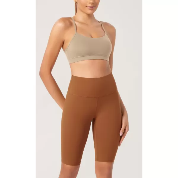 ODODOS ODCLOUD 2Pack Lounge Yoga Shorts for Women 4quot  6quot  8quot 10quot High Waist Buttery Soft Biker ShortsBlackcaramel
