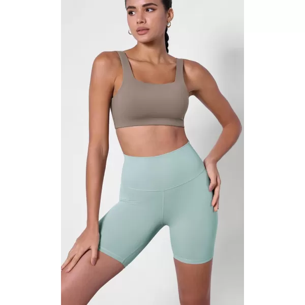 ODODOS ODCLOUD 2Pack Lounge Yoga Shorts for Women 4quot  6quot  8quot 10quot High Waist Buttery Soft Biker ShortsBlackchambray