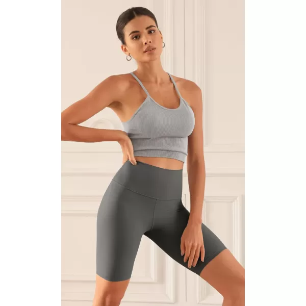 ODODOS ODCLOUD 2Pack Lounge Yoga Shorts for Women 4quot  6quot  8quot 10quot High Waist Buttery Soft Biker ShortsBlackcharcoal