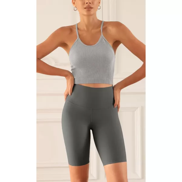 ODODOS ODCLOUD 2Pack Lounge Yoga Shorts for Women 4quot  6quot  8quot 10quot High Waist Buttery Soft Biker ShortsBlackcharcoal