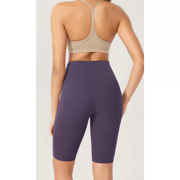 ODODOS ODCLOUD 2Pack Lounge Yoga Shorts for Women 4quot  6quot  8quot 10quot High Waist Buttery Soft Biker ShortsBlackdark Purple