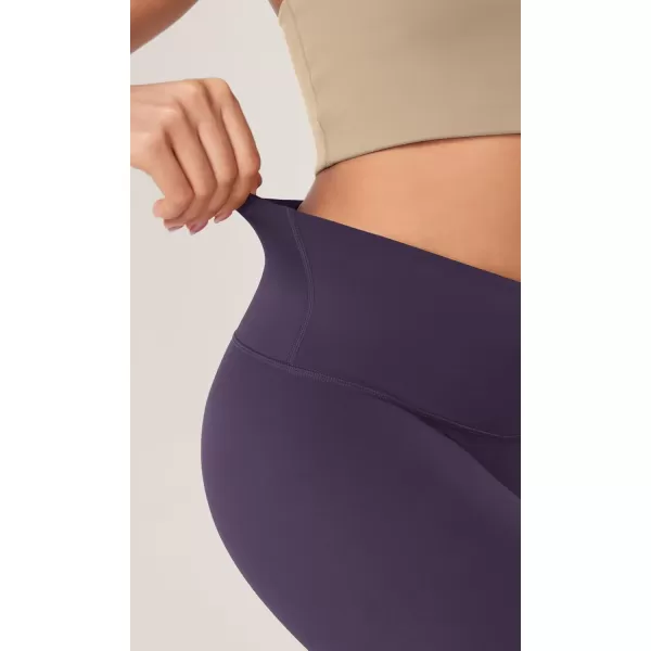 ODODOS ODCLOUD 2Pack Lounge Yoga Shorts for Women 4quot  6quot  8quot 10quot High Waist Buttery Soft Biker ShortsBlackdark Purple