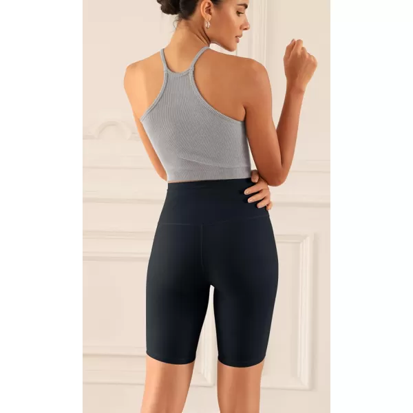 ODODOS ODCLOUD 2Pack Lounge Yoga Shorts for Women 4quot  6quot  8quot 10quot High Waist Buttery Soft Biker ShortsBlackdeep Navy