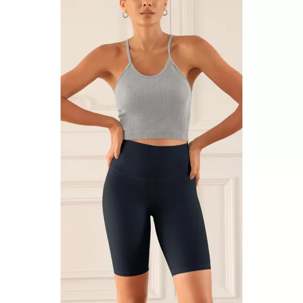 ODODOS ODCLOUD 2Pack Lounge Yoga Shorts for Women 4quot  6quot  8quot 10quot High Waist Buttery Soft Biker ShortsBlackdeep Navy