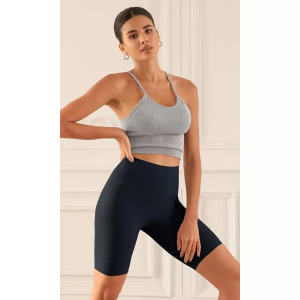 ODODOS ODCLOUD 2Pack Lounge Yoga Shorts for Women 4quot  6quot  8quot 10quot High Waist Buttery Soft Biker ShortsBlackdeep Navy