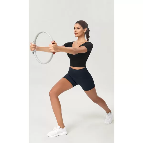 ODODOS ODCLOUD 2Pack Lounge Yoga Shorts for Women 4quot  6quot  8quot 10quot High Waist Buttery Soft Biker ShortsBlackdeep Navy
