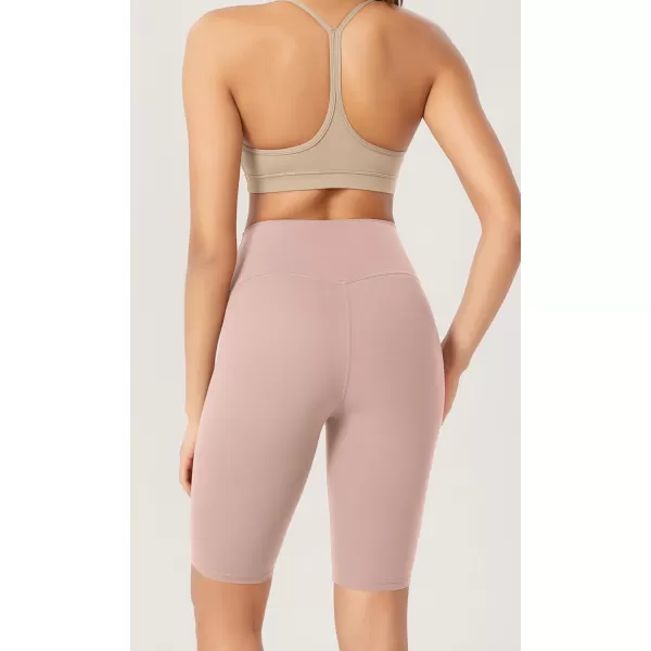 ODODOS ODCLOUD 2Pack Lounge Yoga Shorts for Women 4quot  6quot  8quot 10quot High Waist Buttery Soft Biker ShortsBlackdusty Pink