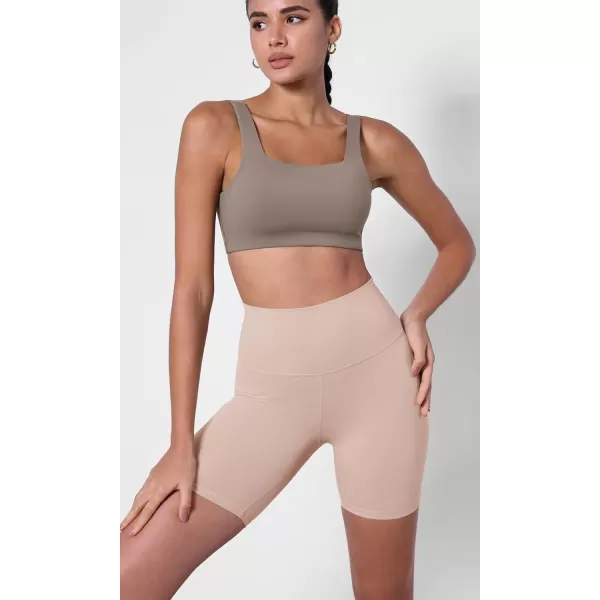 ODODOS ODCLOUD 2Pack Lounge Yoga Shorts for Women 4quot  6quot  8quot 10quot High Waist Buttery Soft Biker ShortsBlackdusty Pink