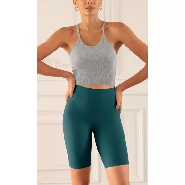 ODODOS ODCLOUD 2Pack Lounge Yoga Shorts for Women 4quot  6quot  8quot 10quot High Waist Buttery Soft Biker ShortsBlackforest Teal