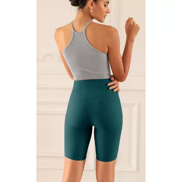 ODODOS ODCLOUD 2Pack Lounge Yoga Shorts for Women 4quot  6quot  8quot 10quot High Waist Buttery Soft Biker ShortsBlackforest Teal
