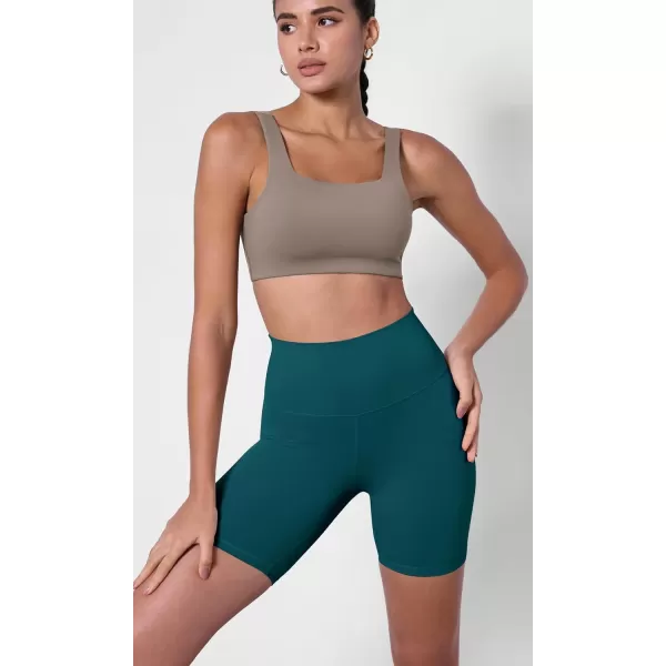 ODODOS ODCLOUD 2Pack Lounge Yoga Shorts for Women 4quot  6quot  8quot 10quot High Waist Buttery Soft Biker ShortsBlackforest Teal