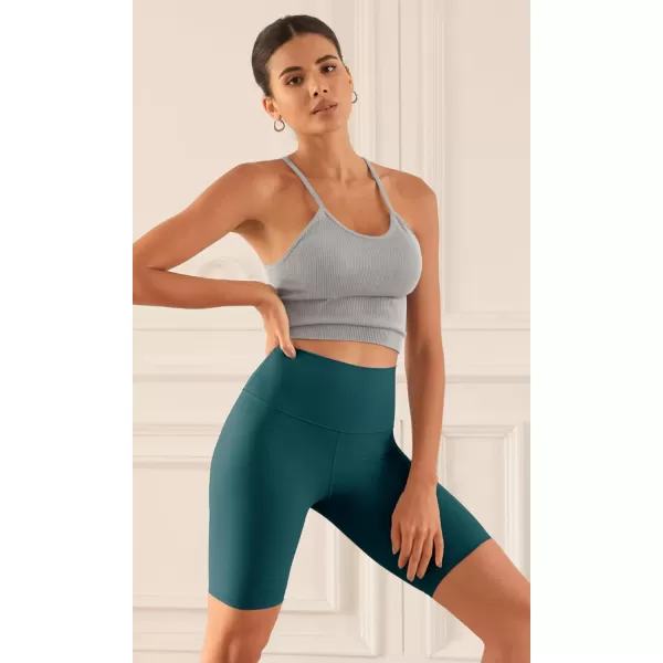 ODODOS ODCLOUD 2Pack Lounge Yoga Shorts for Women 4quot  6quot  8quot 10quot High Waist Buttery Soft Biker ShortsBlackforest Teal