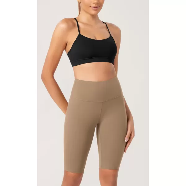ODODOS ODCLOUD 2Pack Lounge Yoga Shorts for Women 4quot  6quot  8quot 10quot High Waist Buttery Soft Biker ShortsBlacklight Brown