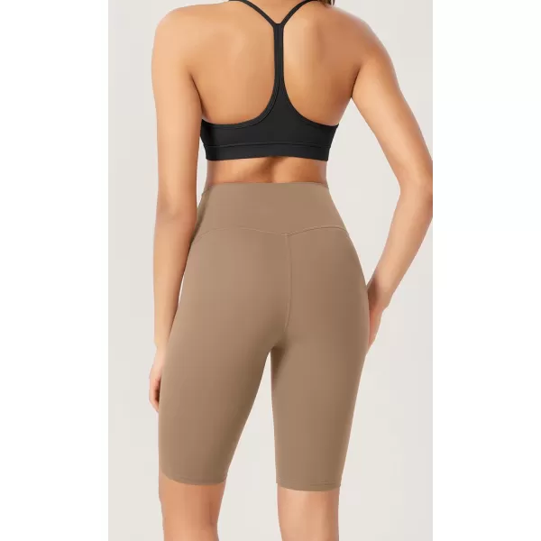 ODODOS ODCLOUD 2Pack Lounge Yoga Shorts for Women 4quot  6quot  8quot 10quot High Waist Buttery Soft Biker ShortsBlacklight Brown