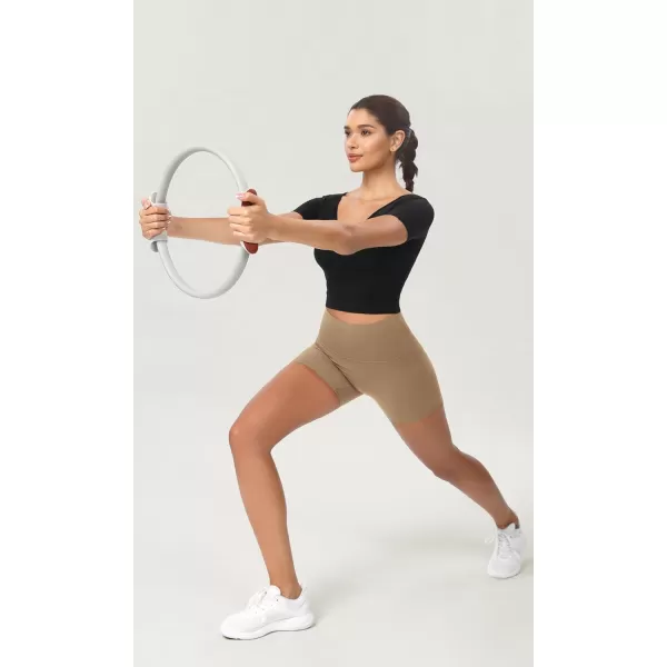 ODODOS ODCLOUD 2Pack Lounge Yoga Shorts for Women 4quot  6quot  8quot 10quot High Waist Buttery Soft Biker ShortsBlacklight Brown