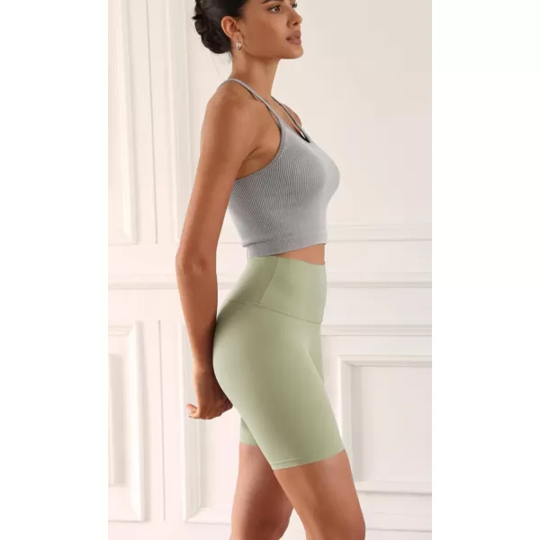 ODODOS ODCLOUD 2Pack Lounge Yoga Shorts for Women 4quot  6quot  8quot 10quot High Waist Buttery Soft Biker ShortsBlacklime Stone
