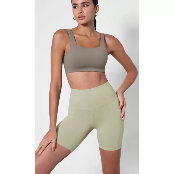 ODODOS ODCLOUD 2Pack Lounge Yoga Shorts for Women 4quot  6quot  8quot 10quot High Waist Buttery Soft Biker ShortsBlacklime Stone