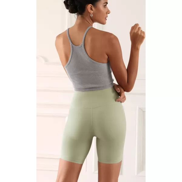 ODODOS ODCLOUD 2Pack Lounge Yoga Shorts for Women 4quot  6quot  8quot 10quot High Waist Buttery Soft Biker ShortsBlacklime Stone