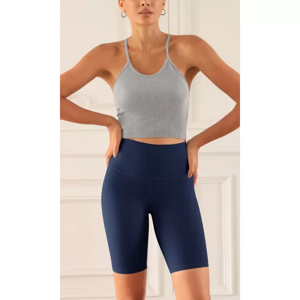 ODODOS ODCLOUD 2Pack Lounge Yoga Shorts for Women 4quot  6quot  8quot 10quot High Waist Buttery Soft Biker ShortsBlacknavy