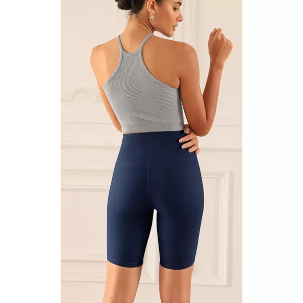 ODODOS ODCLOUD 2Pack Lounge Yoga Shorts for Women 4quot  6quot  8quot 10quot High Waist Buttery Soft Biker ShortsBlacknavy