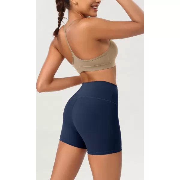ODODOS ODCLOUD 2Pack Lounge Yoga Shorts for Women 4quot  6quot  8quot 10quot High Waist Buttery Soft Biker ShortsBlacknavy