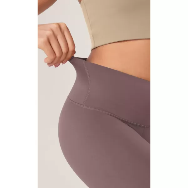 ODODOS ODCLOUD 2Pack Lounge Yoga Shorts for Women 4quot  6quot  8quot 10quot High Waist Buttery Soft Biker ShortsBlackpurple Taupe