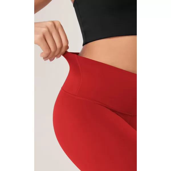 ODODOS ODCLOUD 2Pack Lounge Yoga Shorts for Women 4quot  6quot  8quot 10quot High Waist Buttery Soft Biker ShortsBlackred